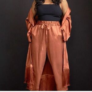 Eloquii Satin Drawstring Elastic Pants